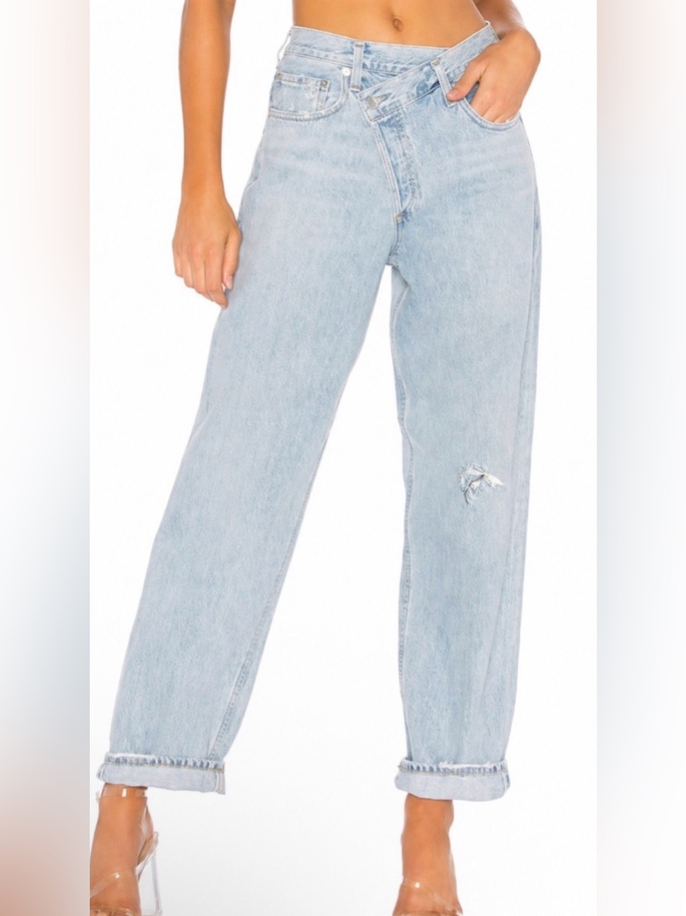 AGOLDE $398 CRISS CROSS JEANS